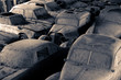 old cars on a car cemetery in switzerland