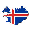 Iceland map flag