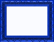 special Royal Blue frame - Landscape - Isolated Copyspace