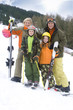 Young family on ski vacation