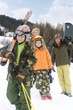 Young family on ski vacation