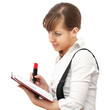 young women with book