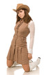 woman in brown hat