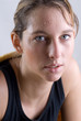 Woman fitness break portrait