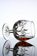 cognac on white background
