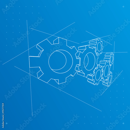 Blueprint Background on Gears Blueprint Background Vector Adistock 11577159 See