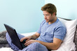 Attractive man on his laptop