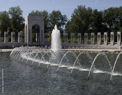 Photo: Pond at world war II memorial Pond at world war II memorial