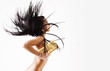 Foto: Long hair of a walking nude beauty Long hair of a walking nude beauty