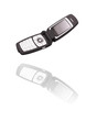 Shiny fancy mobile phone isolated on white background.
