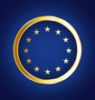 Golden european flag