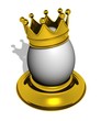 egg with crown in eggcup