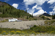recreational vehicle in the mountains