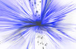 Blue starburst on grid pattern
