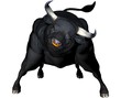 Charging Bull Stock Market Gold Ring In Nose