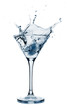 Splashing martini (toned in blue)