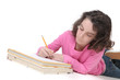 Elementary School Girl Doing Her Homework