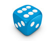 blue dice on white background blue dice on white background