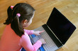 Little girl with laptop
