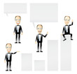 manager with blank card