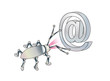 A spy virus breaks up e-mail. Conception