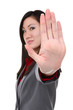 Busienss Woman Stop Gesture
