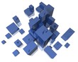blue skyline topview blue skyline topview