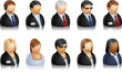set of icons representing people