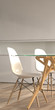 Modern interior detail with chairs and table