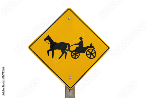 Photo: HORSE AND BUGGY WARNING SIGN HORSE AND BUGGY WARNING SIGN