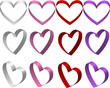 Illustration: Ribbon hearts Ribbon hearts