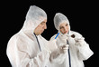 Two criminologists collect proves