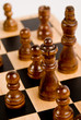 Chess set - close-up of black queen