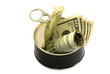 A can of dollars, ready to use money