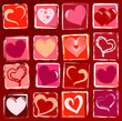 drawn hearts background