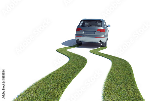 Illustration: Eco-friendly car concept Eco-friendly car concept