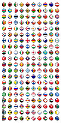 Illustration: Flags of the World buttons Flags of the World buttons