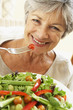 Images : Senior Woman Eating Healthy Salad