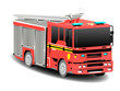 Red Firetruck Fire Engine Over White Red Firetruck Fire Engine Over White