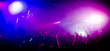 Panoramic photo of people hanging out at the concert