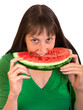 Girl eating water-melon