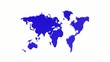 colorful world geographical rotated map silhouette, loop