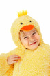 Boy in a chicken costume