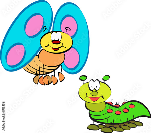 animated butterfly clipart. caterpillar cartoon clip art.