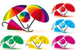 Set of umbrellas Set of umbrellas