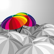 Funny umbrellas - vector illustration Funny umbrellas - vector illustration
