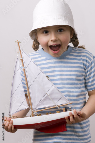 Little girl with yacht