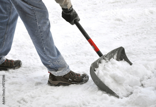 Photo: Shoveling snow Shoveling snow