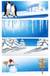 Winter background set