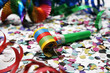 Fastnacht, Karneval, Fasching - Tröte und Konfetti